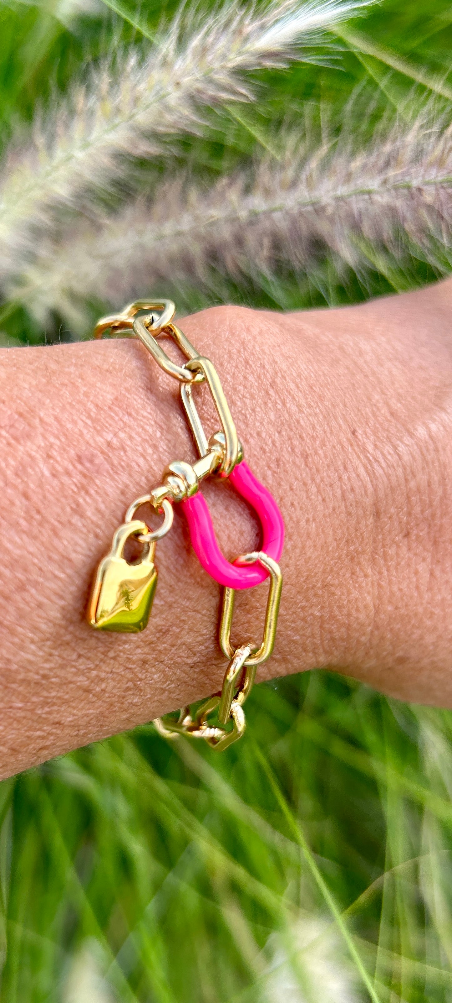 Pulsera colores Paper clip